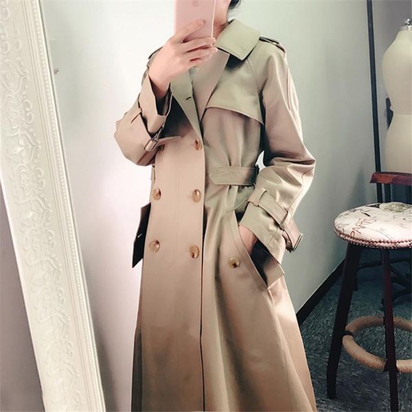 women's trench coats 2021 autumn women casual coat double breasted vintage elegant khaki outwear loose abrigo mujer windbreaker fy24, Tan;black
women's trench coats 2021 autumn women casual coat double breasted vintage elegant khaki outwear loose abrigo mujer windbreaker fy24, Tan;black
