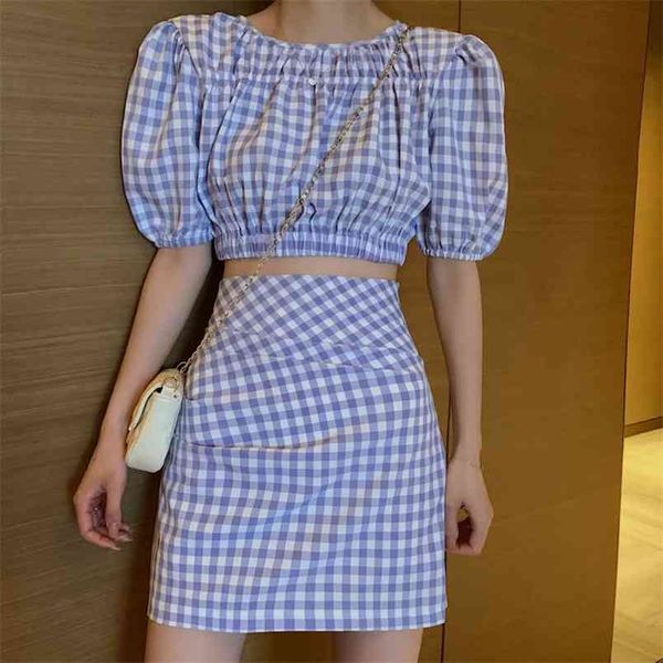 summer plaid two piece set women korean crop + mini skirts s casual slim elegant sweet 2 outfits 210514, White
summer plaid two piece set women korean crop + mini skirts s casual slim elegant sweet 2 outfits 210514, White