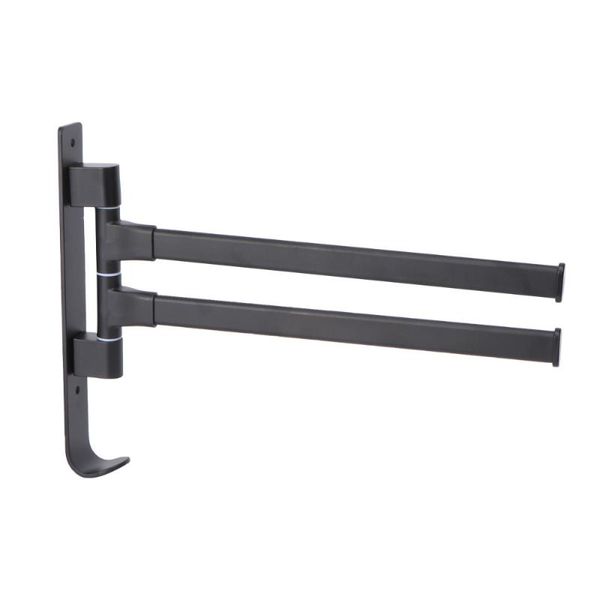 towel racks 1pc rack rotatable bathroom wall hanging punch-storage (black with 2 bars)
towel racks 1pc rack rotatable bathroom wall hanging punch-storage (black with 2 bars)