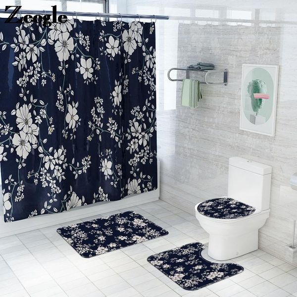 country style bathroom carpet rug floral printing shower curtain and bath mat set toilet seat cover non-slip foot mats
country style bathroom carpet rug floral printing shower curtain and bath mat set toilet seat cover non-slip foot mats