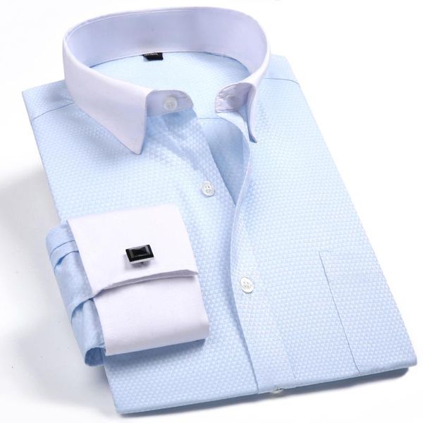 men's dress shirts men shirt french style brand plus size 4xl 5xl 100kg long sleeve for spring summer sky blue fashion business a072012, White;black
men's dress shirts men shirt french style brand plus size 4xl 5xl 100kg long sleeve for spring summer sky blue fashion business a072012, White;black