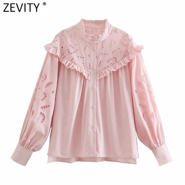 zevity women sweet agaric lace hollow out embroidery casual pink blouse femme long sleeve ruffles roupas chic blusas ls9213 210419, White
zevity women sweet agaric lace hollow out embroidery casual pink blouse femme long sleeve ruffles roupas chic blusas ls9213 210419, White
