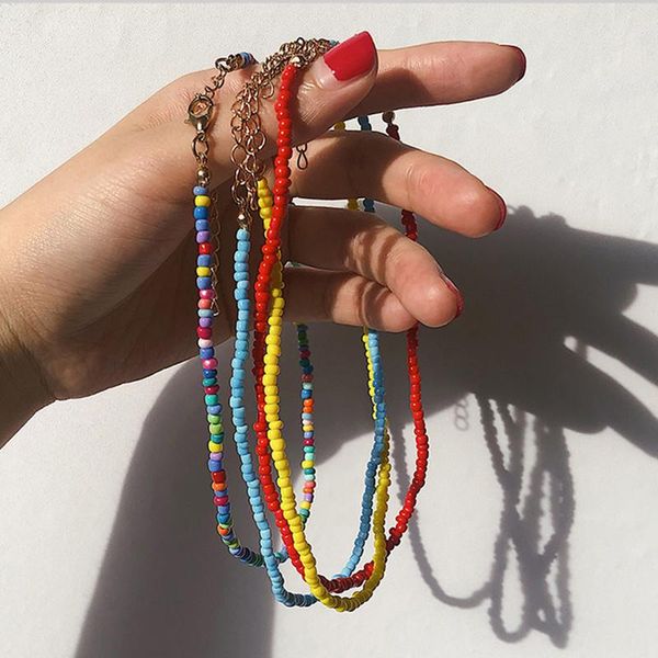 chokers bohemian small colorful beads choker necklace for women/girls acrylic beaded female collier femme 2021 fashion, Golden;silver
chokers bohemian small colorful beads choker necklace for women/girls acrylic beaded female collier femme 2021 fashion, Golden;silver