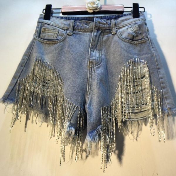 women's shorts chic diamond tassel chians design womens summer 2021 hole high waist denim short straight pantalones vaqueros mujer, White;black
women's shorts chic diamond tassel chians design womens summer 2021 hole high waist denim short straight pantalones vaqueros mujer, White;black