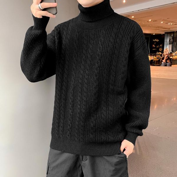 men's sweaters turtleneck sweater loose 2021 autumn and winter thickening trend inner base knitting, White;black
men's sweaters turtleneck sweater loose 2021 autumn and winter thickening trend inner base knitting, White;black