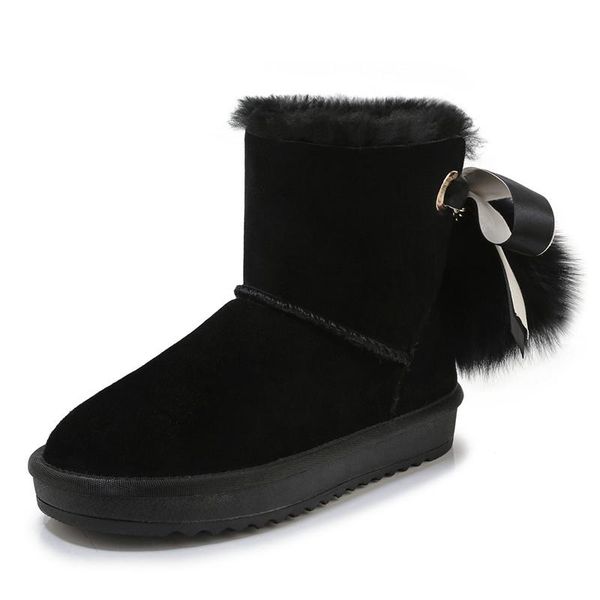 boots genuine leather snow ankle booties women shoes cow sudue fashion round toe flat winter thick bottom brand style plush warm, Black
boots genuine leather snow ankle booties women shoes cow sudue fashion round toe flat winter thick bottom brand style plush warm, Black