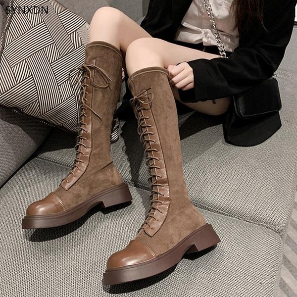 boots synxdn flock women long cross-tied thick bottom platform riding british style plush warm winter knee thigh botines, Black
boots synxdn flock women long cross-tied thick bottom platform riding british style plush warm winter knee thigh botines, Black