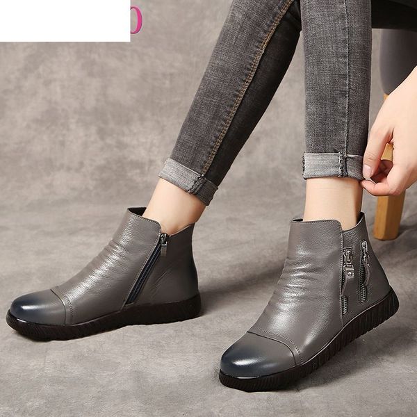 boots genuine leather boots women plush snow mom shoes designer zipper wedges woman ankle 8cqt, Black
boots genuine leather boots women plush snow mom shoes designer zipper wedges woman ankle 8cqt, Black