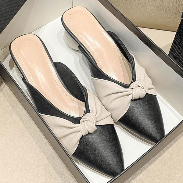 slippers brand designer pointed toe leather women strange round heel slides shoes big bowknot mules female mixed color pantuflas 9ulm, Black
slippers brand designer pointed toe leather women strange round heel slides shoes big bowknot mules female mixed color pantuflas 9ulm, Black