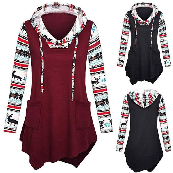 women's hoodies & sweatshirts christmas women pullover casual female v neck asymmetric tunic hoodie coat with kangaroo pocket, Black
women's hoodies & sweatshirts christmas women pullover casual female v neck asymmetric tunic hoodie coat with kangaroo pocket, Black