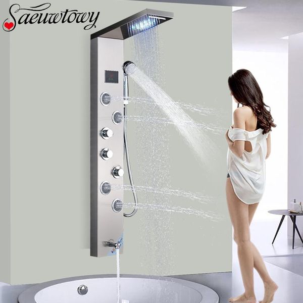 digital display shower panel column led rain waterfall faucet bathtroom bathtub back massage bathroom sets
digital display shower panel column led rain waterfall faucet bathtroom bathtub back massage bathroom sets
