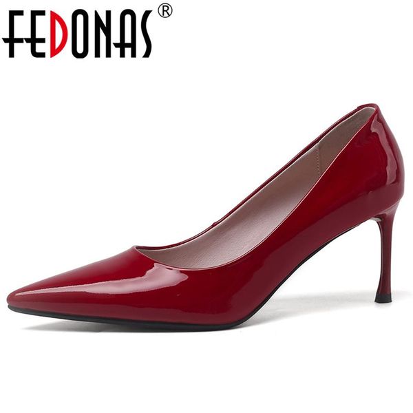 dress shoes fedonas spring summer women cow patent leather pumps elegant fashion wedding casual pointed toe thin heel shallow woman, Black
dress shoes fedonas spring summer women cow patent leather pumps elegant fashion wedding casual pointed toe thin heel shallow woman, Black