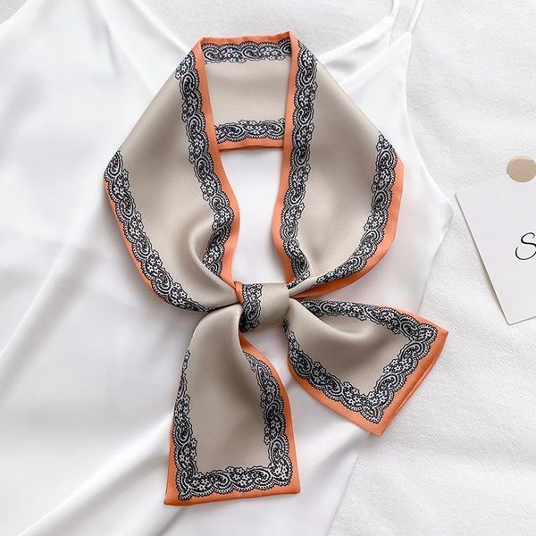 scarves 2021 summer silk scarf skinny neck hairband handle bag ribbon tie design print neckerchief accessories band, Blue;gray
scarves 2021 summer silk scarf skinny neck hairband handle bag ribbon tie design print neckerchief accessories band, Blue;gray