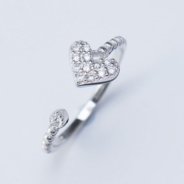 korean new arrival heart love rings for women 100% original 925 sterling silver clear zircon open adjustable ring ymr454
korean new arrival heart love rings for women 100% original 925 sterling silver clear zircon open adjustable ring ymr454