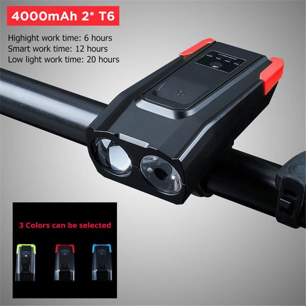 smart induction bicycle front light 4000mah usb rechargeable 800 lumen led bike with horn safety cycling lamp lights
smart induction bicycle front light 4000mah usb rechargeable 800 lumen led bike with horn safety cycling lamp lights