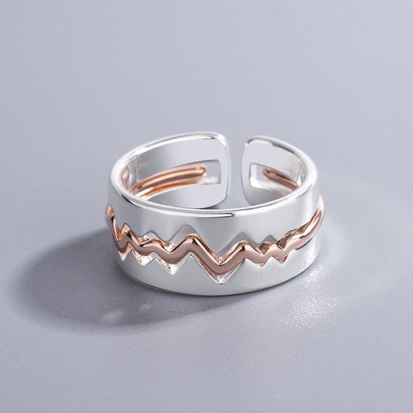 cluster rings ventfille 925 sterling silver curved heartbeat electrogram two-in-one opening ring handmade jewelry gift, Golden;silver
cluster rings ventfille 925 sterling silver curved heartbeat electrogram two-in-one opening ring handmade jewelry gift, Golden;silver