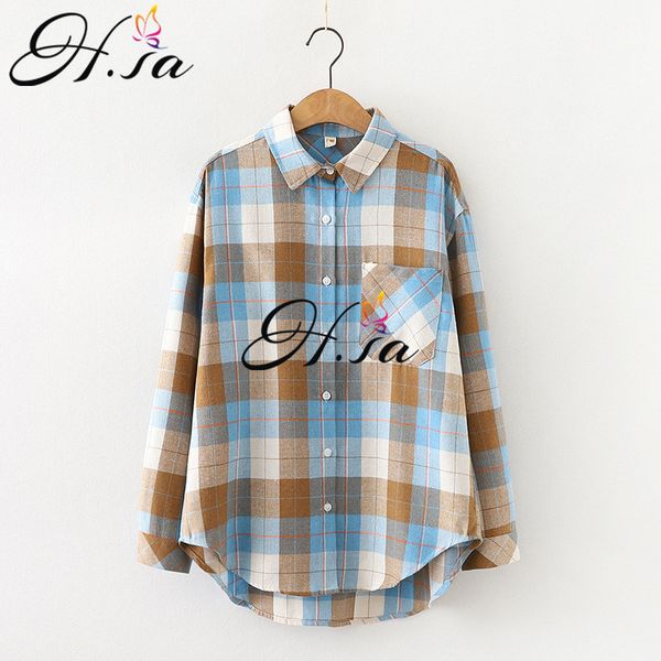 hsa women blouses office lady cotton oversize shiers plaid blue long sleeve spring summer korean fashion shirts 210417, White
hsa women blouses office lady cotton oversize shiers plaid blue long sleeve spring summer korean fashion shirts 210417, White
