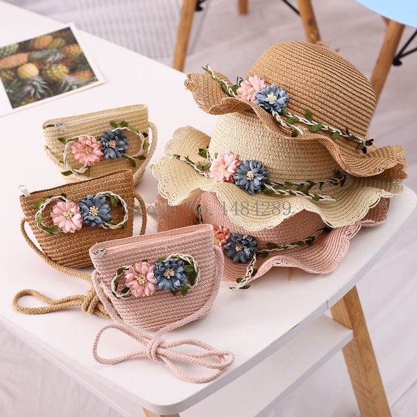 2021 child summer straw hat 2-6y female baby girls matching bag korean sun shade flower pot beach, Blue;gray
2021 child summer straw hat 2-6y female baby girls matching bag korean sun shade flower pot beach, Blue;gray