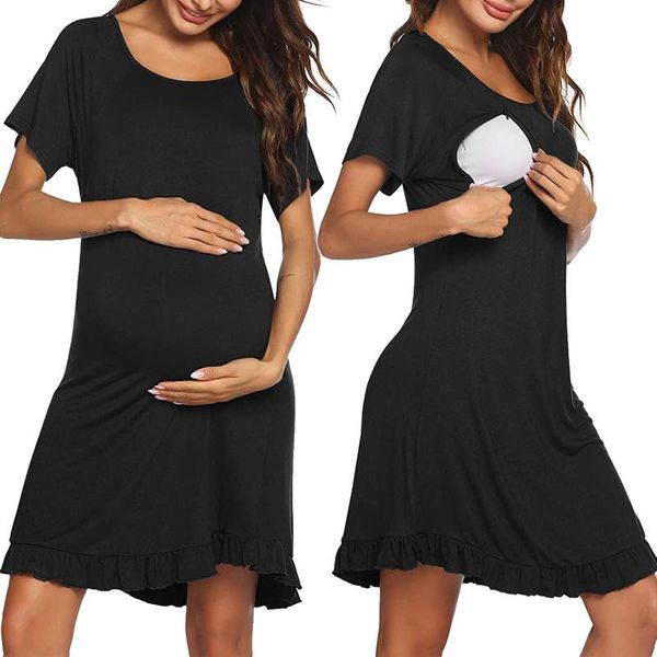maternity dresses women nursing wear summer o neck short sleeve dress breastfeeding pregnant clothes plus size, White
maternity dresses women nursing wear summer o neck short sleeve dress breastfeeding pregnant clothes plus size, White