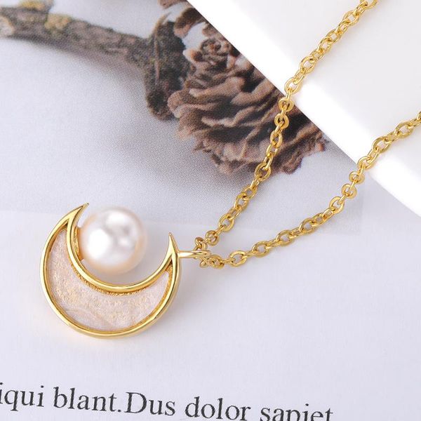 chokers pearl moon fashion luxury jewelry stainless steel simplicity gift necklace, Golden;silver
chokers pearl moon fashion luxury jewelry stainless steel simplicity gift necklace, Golden;silver