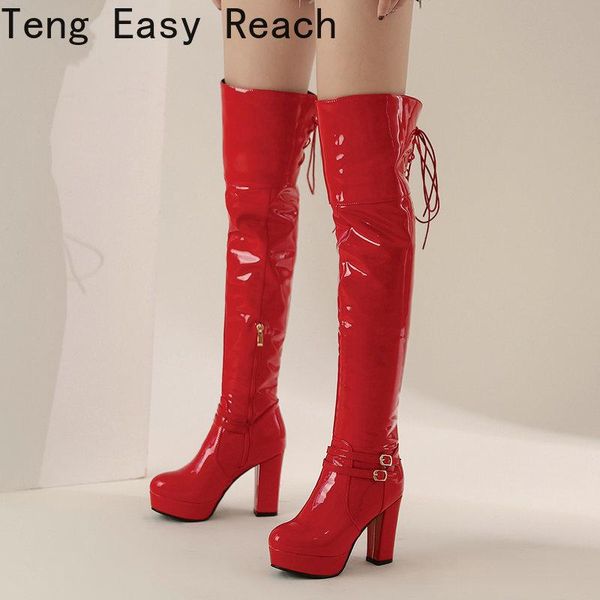 boots 2021 women patent leather platform over the knee square high heel long autumn winter zipper shoes ladies, Black
boots 2021 women patent leather platform over the knee square high heel long autumn winter zipper shoes ladies, Black