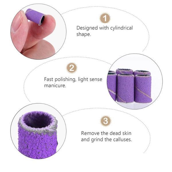 nail gel 100pcs sanding bands drill ring grinding head polisher supply, Red;pink 
nail gel 100pcs sanding bands drill ring grinding head polisher supply, Red;pink