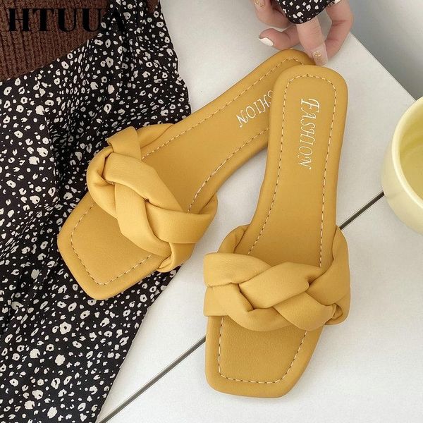 slippers htuua 2021 women's square toe flats slipper brand design weave slides outside sandals summer ladies beach shoes woman sx4027, Black
slippers htuua 2021 women's square toe flats slipper brand design weave slides outside sandals summer ladies beach shoes woman sx4027, Black