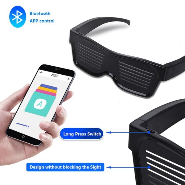 glasses diy led glasses, bluetooth app connected smart funky eyeglasses for raves, festivals, fun, parties, sports
glasses diy led glasses, bluetooth app connected smart funky eyeglasses for raves, festivals, fun, parties, sports