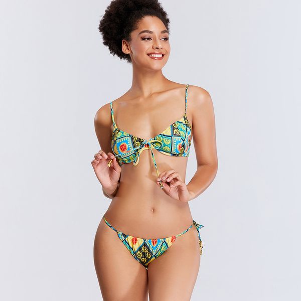 bikini split swimsuit digital printing underwire bras sets, Red;black 
bikini split swimsuit digital printing underwire bras sets, Red;black