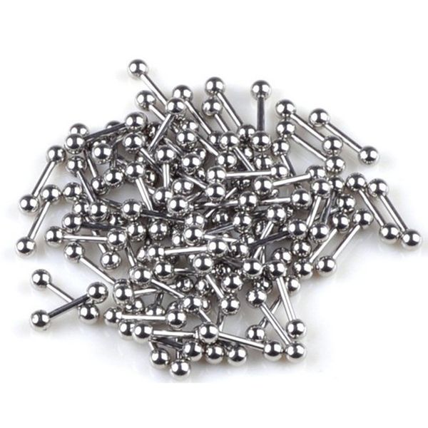 20 pcs/lot stainless steel tongue ear rings bars barbell for woman man body piercing jewelry wholesale, Silver
20 pcs/lot stainless steel tongue ear rings bars barbell for woman man body piercing jewelry wholesale, Silver