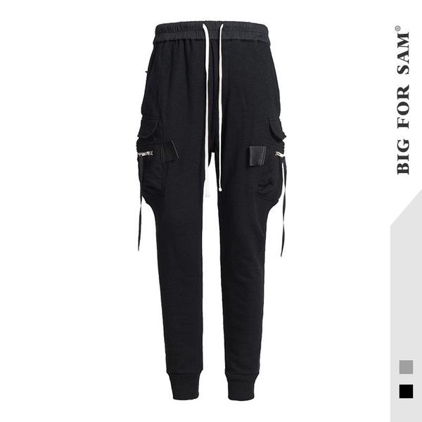 men's pants summer casual tide brand elastic waist fashion beam trousers cotton multi-bag wei men, Black
men's pants summer casual tide brand elastic waist fashion beam trousers cotton multi-bag wei men, Black