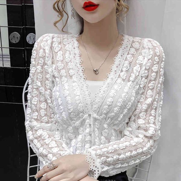 blouse women blusas mujer de moda long sleeve v-neck hollow lace blouse shirt blusa womens and blouses d803 210426, White
blouse women blusas mujer de moda long sleeve v-neck hollow lace blouse shirt blusa womens and blouses d803 210426, White