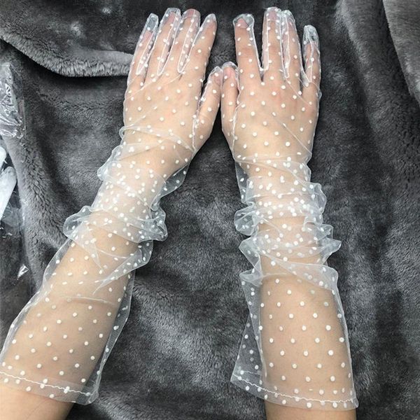 five fingers gloves 1pair women lace spots full finger stretchy short tulle sun protection engagement spring summer mesh weeding cosplay, Blue;gray
five fingers gloves 1pair women lace spots full finger stretchy short tulle sun protection engagement spring summer mesh weeding cosplay, Blue;gray