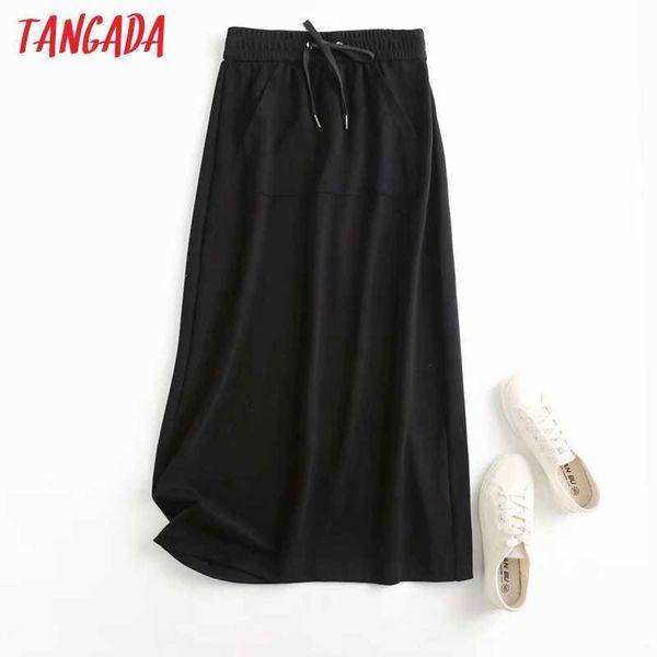 tangada women black cotton midi skirt vintage strethy waist ladies elegant chic mid calf skirts 4c57 210609
tangada women black cotton midi skirt vintage strethy waist ladies elegant chic mid calf skirts 4c57 210609
