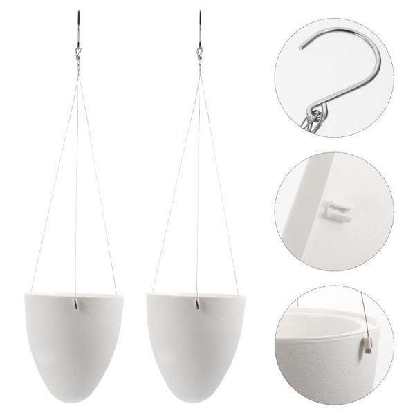 planters & pots 2pcs hanging flowerpot automatic water absorption planter plant container
planters & pots 2pcs hanging flowerpot automatic water absorption planter plant container