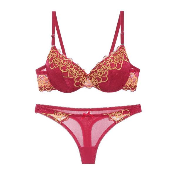 bras sets lace embroidery flower push up bra set thong g-string panties suit underwear women solid color soutien gorge lingerie, Red;black
bras sets lace embroidery flower push up bra set thong g-string panties suit underwear women solid color soutien gorge lingerie, Red;black