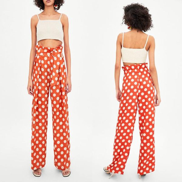 women's pants & capris est women vintage polka dot wide leg zipper design pockets casual female ankle length chic trousers, Black;white
women's pants & capris est women vintage polka dot wide leg zipper design pockets casual female ankle length chic trousers, Black;white