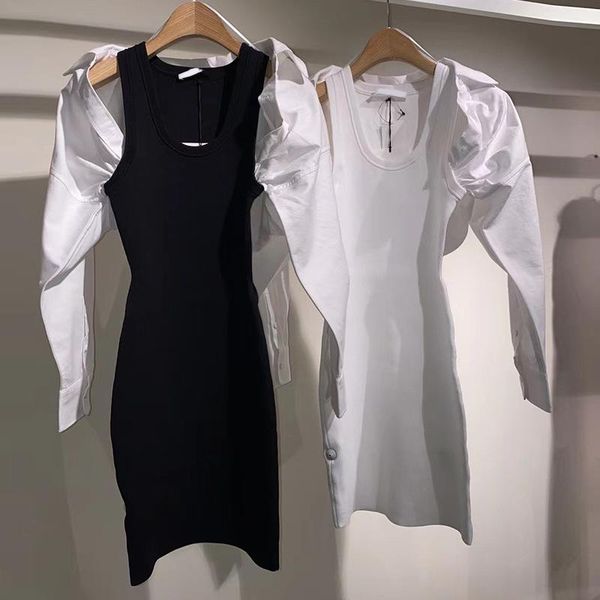 casual dresses women's slim dress stitching fake two pieces long sleeve off-shoulder high waist 2021 ladies mini robe, Black;gray
casual dresses women's slim dress stitching fake two pieces long sleeve off-shoulder high waist 2021 ladies mini robe, Black;gray