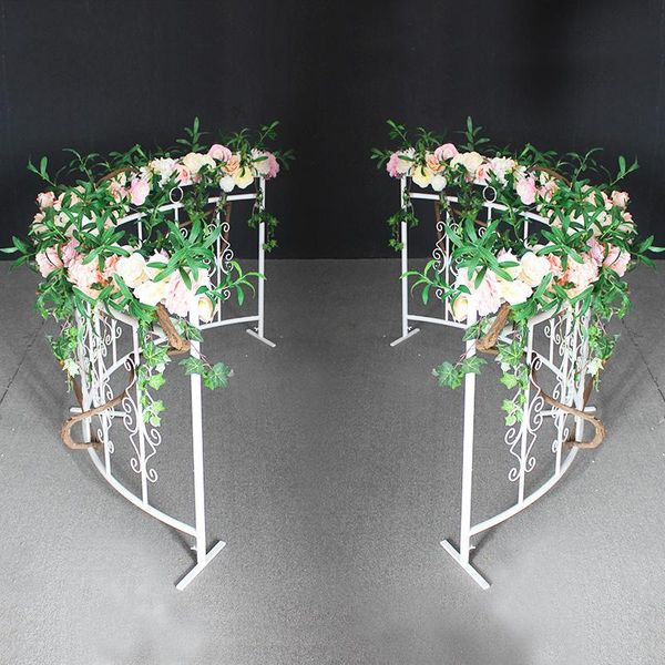party decoration 1pcs wedding props wrought iron curved fence road leading semi-circular surrounding stage layout stand
party decoration 1pcs wedding props wrought iron curved fence road leading semi-circular surrounding stage layout stand