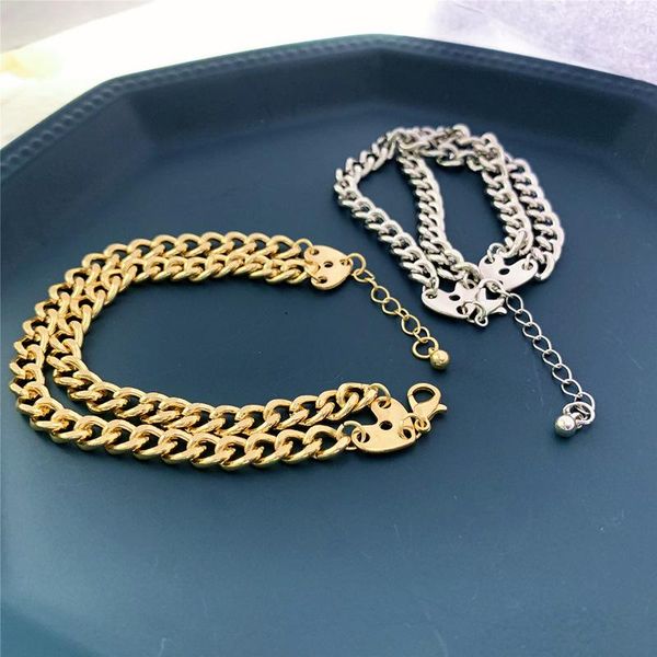 link, chain retro hip-hop bungee metal minimalist bracelet double love couple fashion jewelry gift, Black
link, chain retro hip-hop bungee metal minimalist bracelet double love couple fashion jewelry gift, Black