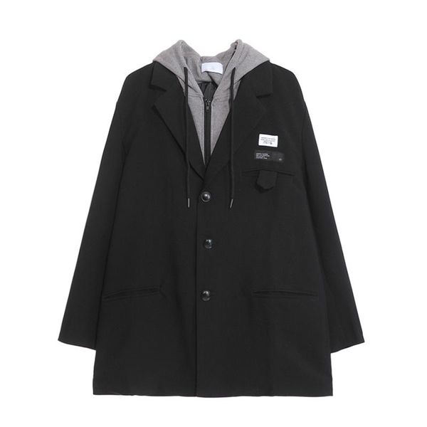 women's suits & blazers blazer autumn winter hooded fake two pieces women fashion patchwork coat vintage long sleeve female outerwear c, White;black
women's suits & blazers blazer autumn winter hooded fake two pieces women fashion patchwork coat vintage long sleeve female outerwear c, White;black