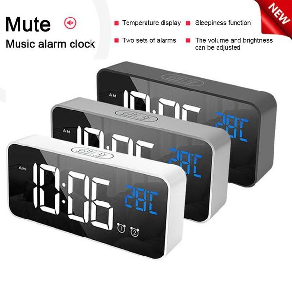 desk & table clocks led music alarm clock digital snooze wake up light electronic large time temperature display
desk & table clocks led music alarm clock digital snooze wake up light electronic large time temperature display