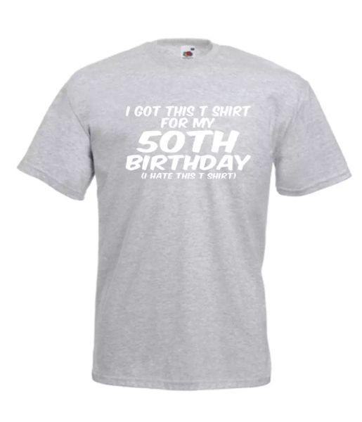 50th birthday xmas gift idea men women t shirts multi-color s-2xl, White;black
50th birthday xmas gift idea men women t shirts multi-color s-2xl, White;black