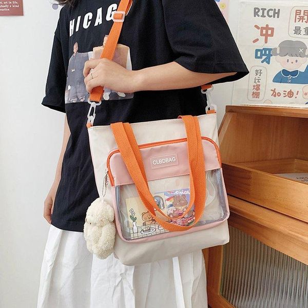 evening bags student book shoulder bag girls large-capacity nylon transparent pocket handbag women crossbody tote bolso mujer
evening bags student book shoulder bag girls large-capacity nylon transparent pocket handbag women crossbody tote bolso mujer