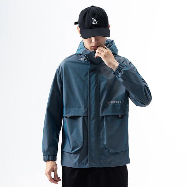 men's jackets autumn bomber hooded jacket men gradients loose reflection windbreaker male outwear zipper thin coat with big pocket, Black;brown
men's jackets autumn bomber hooded jacket men gradients loose reflection windbreaker male outwear zipper thin coat with big pocket, Black;brown