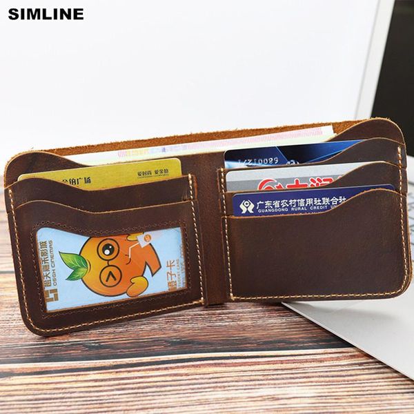 wallets genuine cow leather men wallet crazy horse vintage handmade short bifold male purse card holder mateira for man, Red;black
wallets genuine cow leather men wallet crazy horse vintage handmade short bifold male purse card holder mateira for man, Red;black
