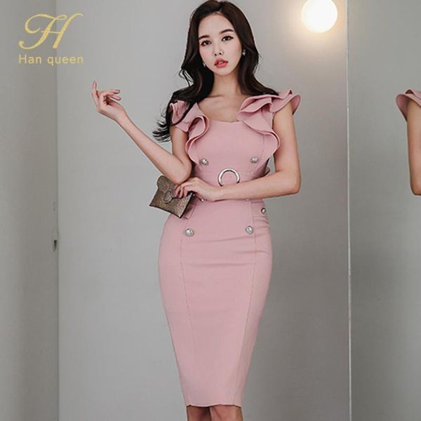 casual dresses h han queen summer chic double breasted bodycon pencil dress ol women pink sleeveless ruffles split party, Black;gray
casual dresses h han queen summer chic double breasted bodycon pencil dress ol women pink sleeveless ruffles split party, Black;gray