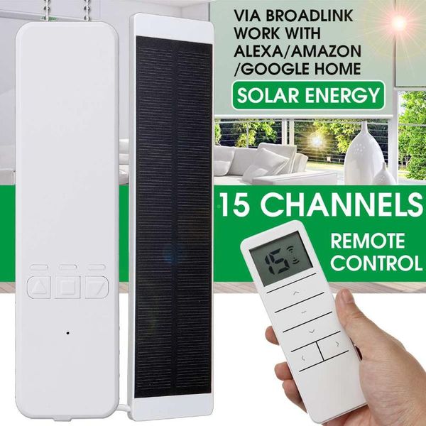 smart home control solar charging motorized chain roller blinds automation kit with remote and via alexa/google
smart home control solar charging motorized chain roller blinds automation kit with remote and via alexa/google