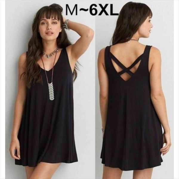 summer cotton sleeveless beach black womens dresses casual loose tank sundress plus size fashion clothing, Black;gray
summer cotton sleeveless beach black womens dresses casual loose tank sundress plus size fashion clothing, Black;gray