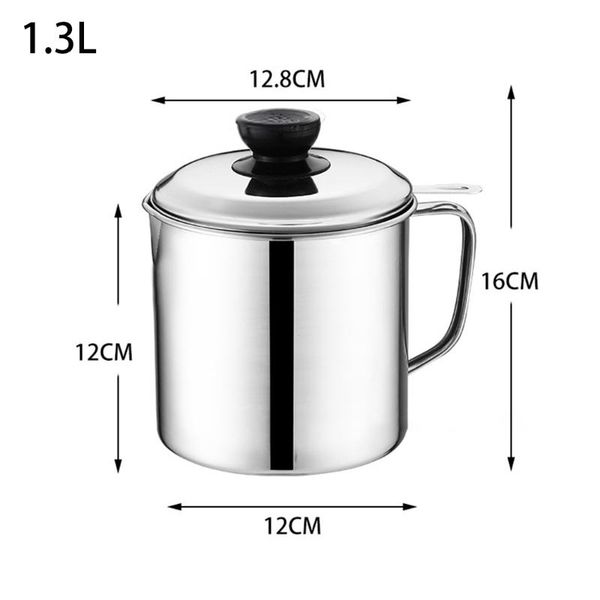 mugs stainless steel filter oil pot strainer jug storage can cooking kitchen silver 1.2l/1.8l
mugs stainless steel filter oil pot strainer jug storage can cooking kitchen silver 1.2l/1.8l